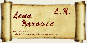 Lena Marović vizit kartica